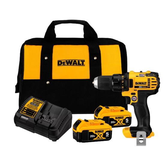 Imagem de Furadeira Parafusadeira 2 Baterias 20V 5ah DCD780B Dewalt + Bolsa