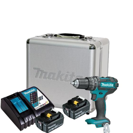 Imagem de Furadeira Parafusadeira 2bat 18v 5ah Dhp482 Makita Com Maleta