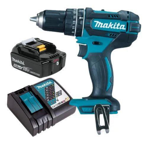 Imagem de Furadeira Parafusadeira A Bateria 18v 5ah Makita Dhp482 Biv