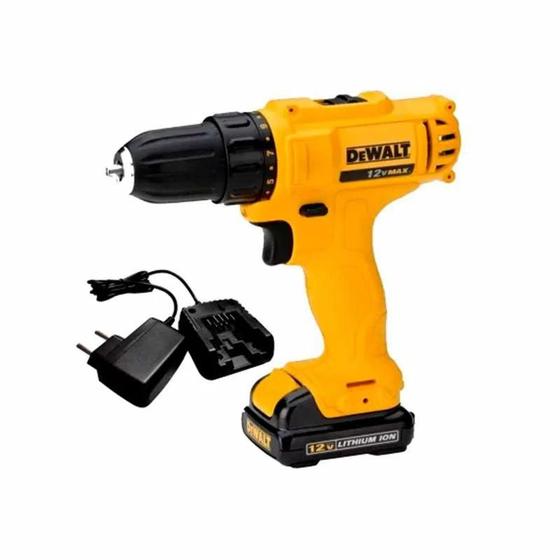 Imagem de Furadeira/Parafusadeira DCD700LC1BR Preto/Amarelo 12v - Dewalt