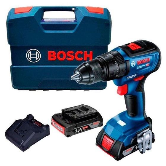 Furadeira Parafusadeira de impacto 1/2" a bateria 18V Brushless com 2 baterias - GSB 18V-50 - Bosch Menor preço em Furadeira Parafusadeira de impacto 1/2" a bateria 18V Brushless com 2 baterias - GSB 18V-50 - Bosch