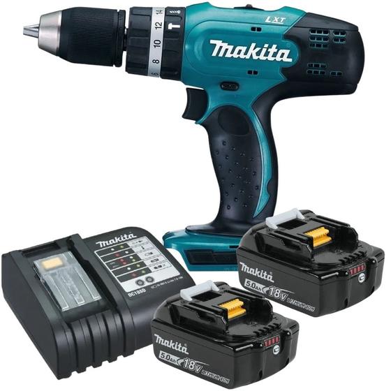 Furadeira Parafusadeira de Impacto 2 Baterias 18v 5ah Dhp453 Makita Bivolt Menor preço em Furadeira Parafusadeira de Impacto 2 Baterias 18v 5ah Dhp453 Makita Bivolt