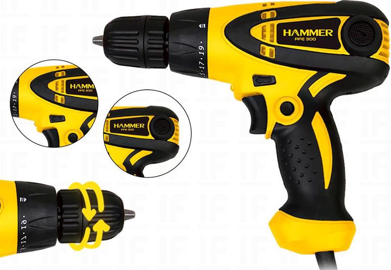 Furadeira/parafusadeira Elétricas Hammer 300w Menor preço em Furadeira/parafusadeira Elétricas Hammer 300w