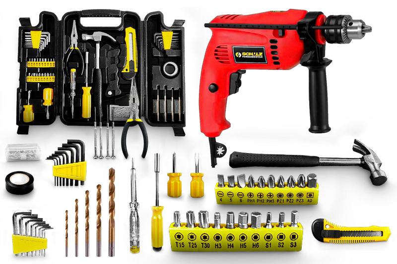Furadeira Parafusadeira Impacto 1/2 Titanium + Kit 200pcs Menor preço em Furadeira Parafusadeira Impacto 1/2 Titanium + Kit 200pcs