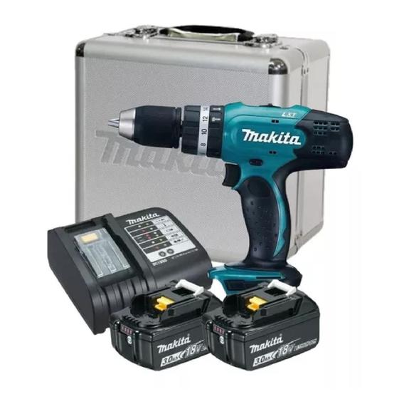 Imagem de Furadeira Parafusadeira Makita Dhp453 2 Bateria 18v + Maleta + Carregador Bivolt