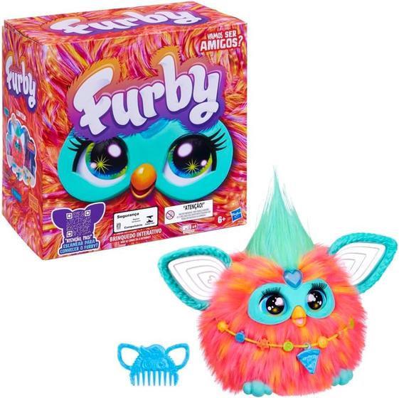 Imagem de Furby Coral Brinquedo de Pelúcia Interativo Hasbro F6744