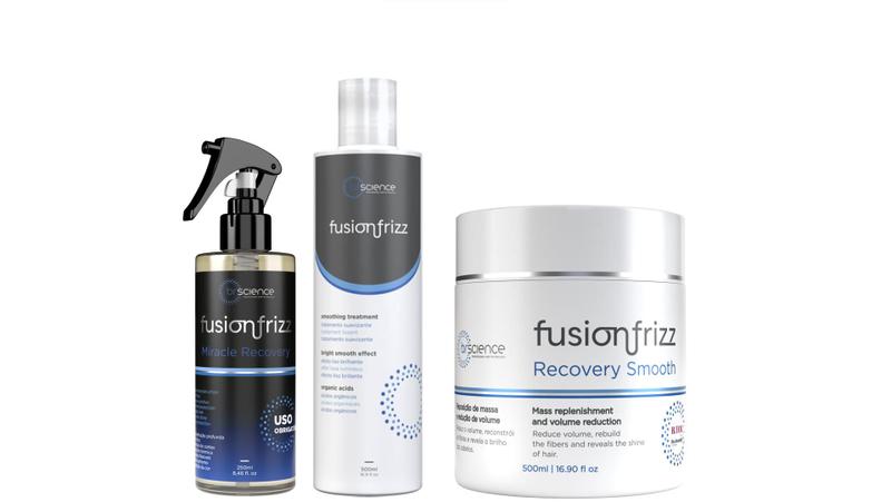 Imagem de Fusion Frizz Miracle Recovery + Recovery Smooth 500 ml + Progressiva Orgânica 500 ml
