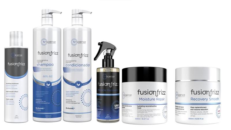 Imagem de Fusion Frizz Shampoo e Cond 1 L + Miracle Recov + Moist Repair + Recov Smooth + Progressiva Orgânica