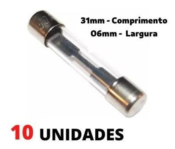 Imagem de Fusível De Vidro Pequeno 5A Kit 10 Unidades