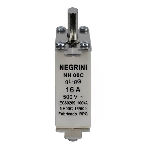 Imagem de Fusível NH00C 16A x 500 Volts - NH-00C-16/500 - NEGRINI