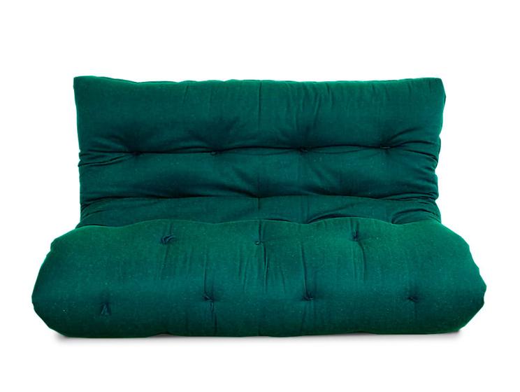 Imagem de Futon 02 Lugares Slim 128x188x10cm - Cor Verde