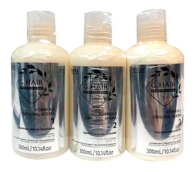 Imagem de G.Hair Escova Progressiva Alemã (3 x 300ml)