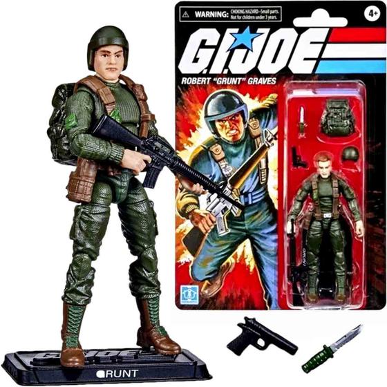 Imagem de G. I. Joe Boneco Robert Grunt Graves com Acessórios - Retro Collection - Hasbro E8857