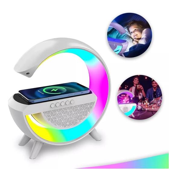 Imagem de G Speaker Smart Station Luminaria RGB Caixa de Som Bluetooth e Carregador Wirelles Sem Fio