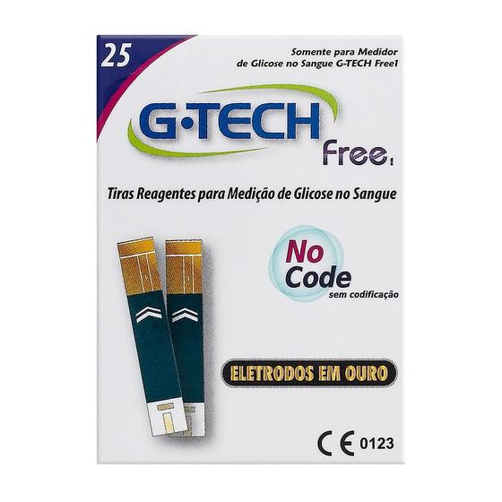 Imagem de G-Tech Free 1 Tira Teste com 25 Unidades