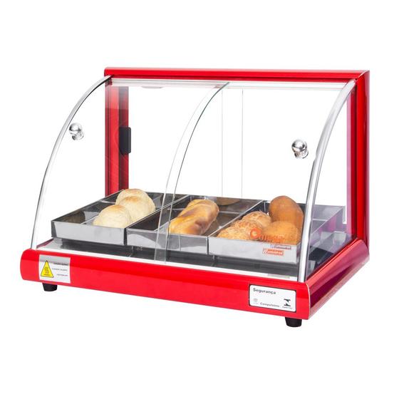 G3 - Estufa Gama para salgados 3 bandejas Self Service Vermelho - 127V - Omega Menor preço em G3 - Estufa Gama para salgados 3 bandejas Self Service Vermelho - 127V - Omega