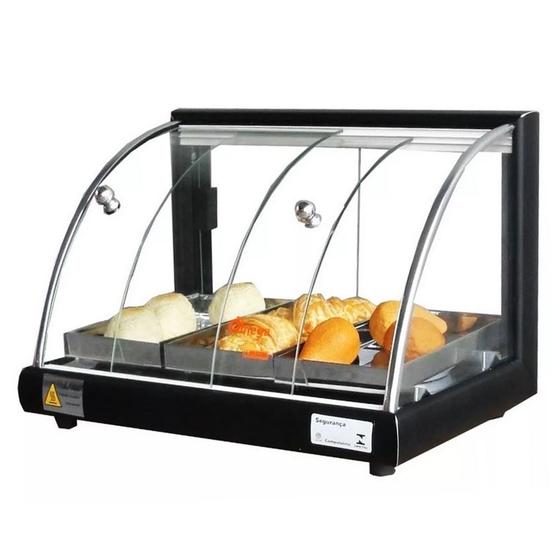 G3SS - Estufa Gama para salgados 3 bandejas Self Service Preta - 127V - Omega Menor preço em G3SS - Estufa Gama para salgados 3 bandejas Self Service Preta - 127V - Omega