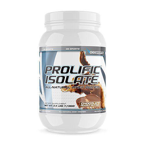 Imagem de G6 Sports Nutrition Prolific Isolate All Natural Whey Protein Isolate (Sem Glúten, Sem Lactose, Sem Soja, Stevia Adoçada, 25g de Proteína, 100 Calorias)  2.5lb Jar  Manteiga de Amendoim de Chocolate