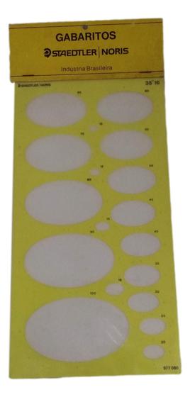 Gabarito Desenho Elipses Staedtler Trident - Gabarito para Desenho ...