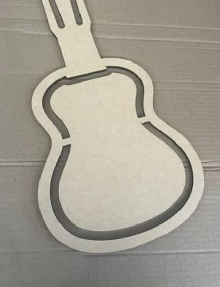 Imagem de Gabarito Molde Para Petisqueira Personalizado Violão Mdf Cru 6mm