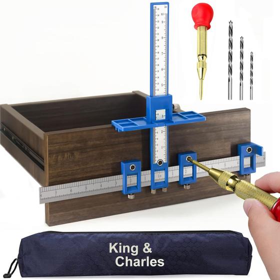 Imagem de Gabarito para Instalação de Puxadores King & Charles - Com Furador