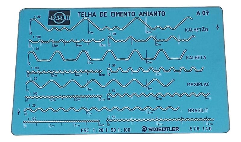 Imagem de Gabarito Staedtler Telha De Cimento  Trident