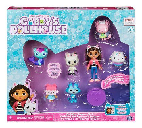 Imagem de Gabbys Dollhouse Conjunto Deluxe Com 7 Bonecos