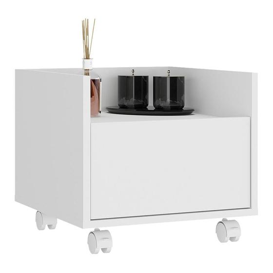 Gabinete Armário Banheiro 40 cm com Rodízios Multimóveis MP5035 Branco Menor preço em Gabinete Armário Banheiro 40 cm com Rodízios Multimóveis MP5035 Branco