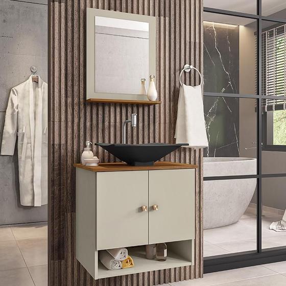 Gabinete Armário Banheiro Deli 2 Portas Cuba Concava Preta é boa?