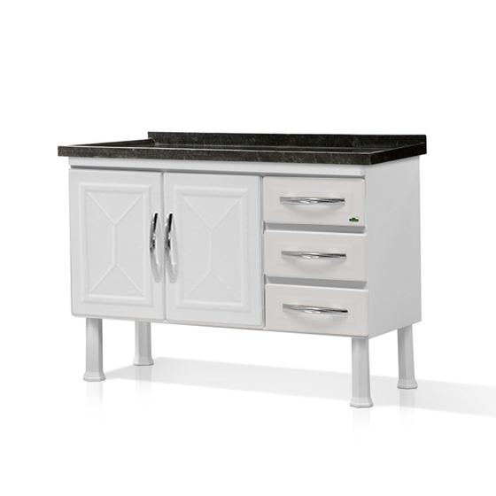 Imagem de Gabinete armario de cozinha para pia  aço 1.20 desmontado - branco