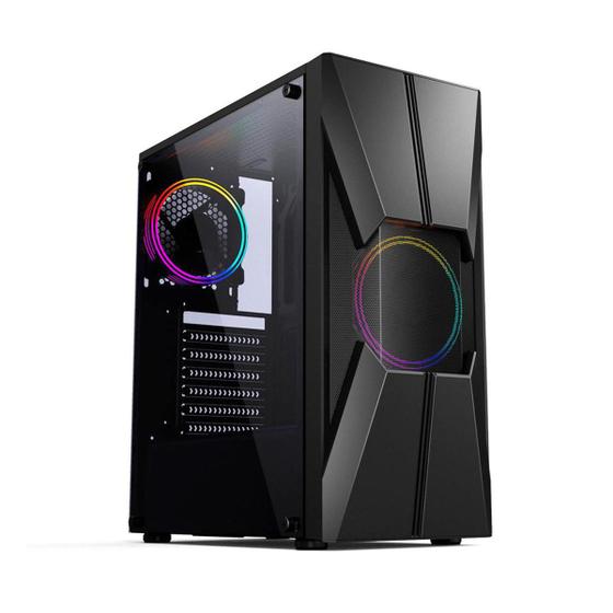 Imagem de Gabinete Atx Gamer Pixxo Cgg17B Tampa Acrilico 3.0 Fan Rgb