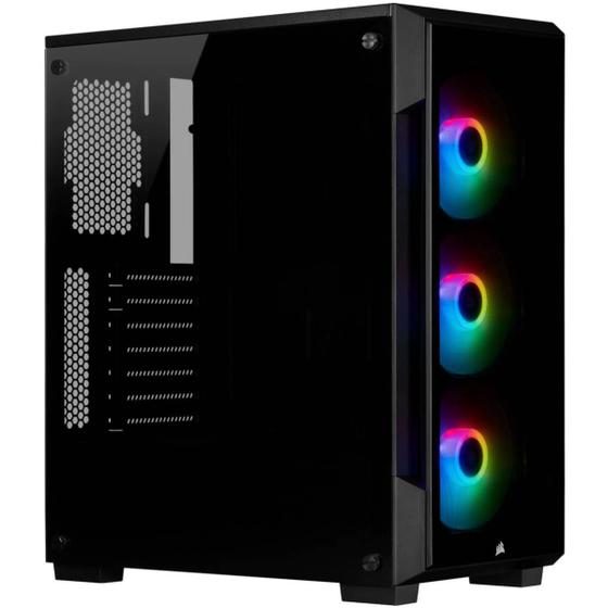 Gabinete atx mid tower - crystal series 220t rgb black - cc- Menor preço em Gabinete atx mid tower - crystal series 220t rgb black - cc-