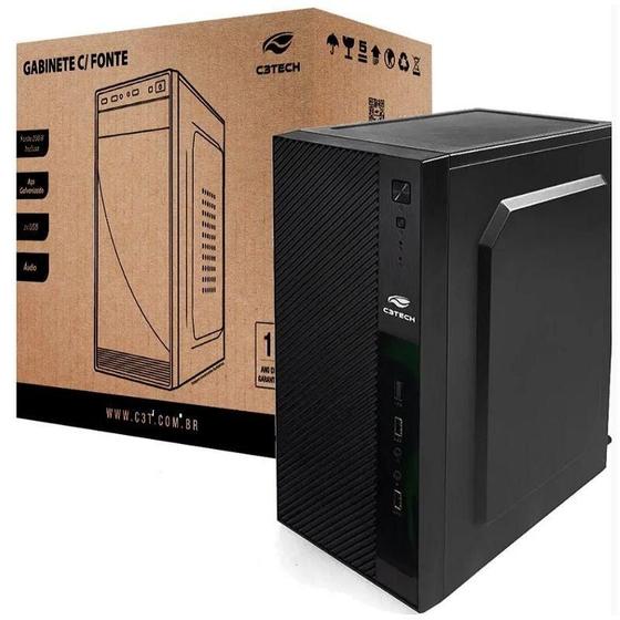 Imagem de Gabinete C3Tech Micro-Atx Mt-31Bk C/ Fonte 200W