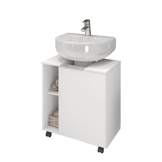 Gabinete de Banheiro Pequin - Branco Menor preço em Gabinete de Banheiro Pequin - Branco