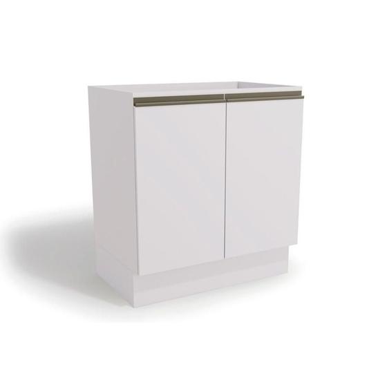 Imagem de Gabinete de Cozinha Modulado Balcão Maxxi G744 2 Portas s/ Tampo 80cm Polipropileno Branco - Kappesberg