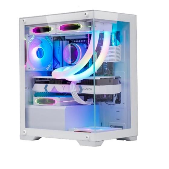 Imagem de Gabinete Galax Draco White, Mid Tower, M-ATX, Frontal de Vidro, Branco - GLX-DRACOW-2062