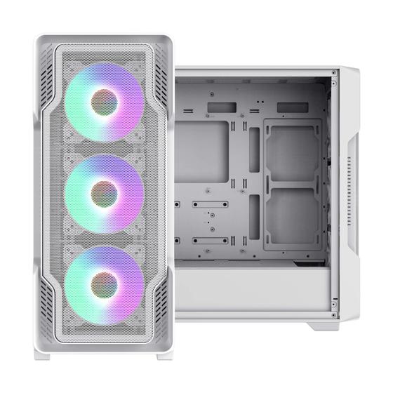 Imagem de Gabinete Gamemax Tower Atx Vidro Siege Branco 3 Fans