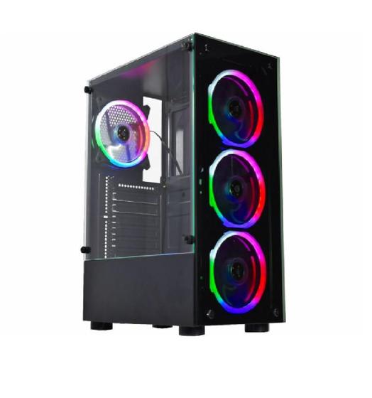 Imagem de Gabinete gamer 10w5 painel vidro com 3fan 