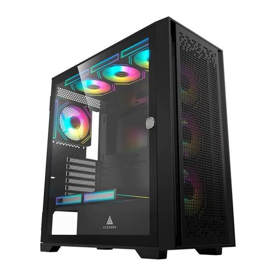 Gabinete Gamer ACegeek Flipped-M, Mid-Tower, Lateral de Vidro, Preto, AG-FLIPPED-M-BK Menor preço em Gabinete Gamer ACegeek Flipped-M, Mid-Tower, Lateral de Vidro, Preto, AG-FLIPPED-M-BK