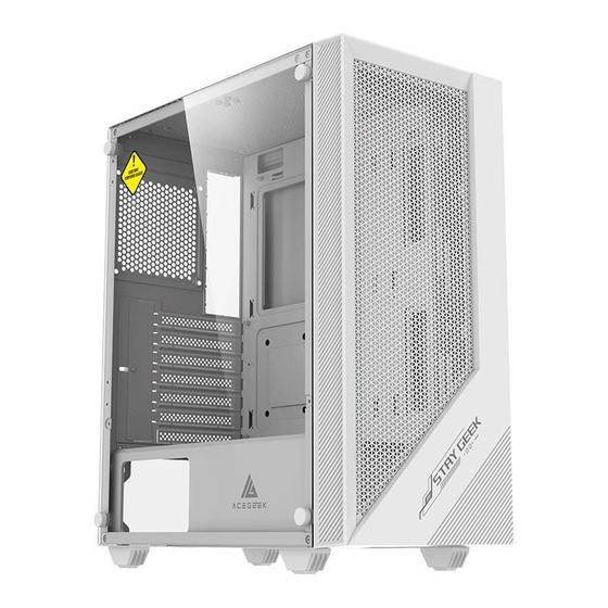 Imagem de Gabinete Gamer Acegeek Utopia K445, Mid-Tower, Lateral de Vidro, Branco, AG-UTOPIA-K445-WH