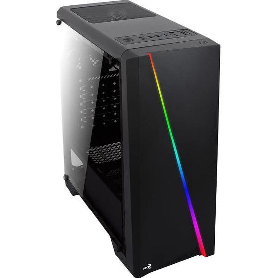 Imagem de Gabinete Gamer Aerocool CYLON Preto RGB Lateral Acrílico