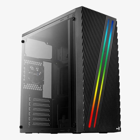 Imagem de Gabinete Gamer Aerocool STREAK V1 RGB ATX  Preto S/Fan 