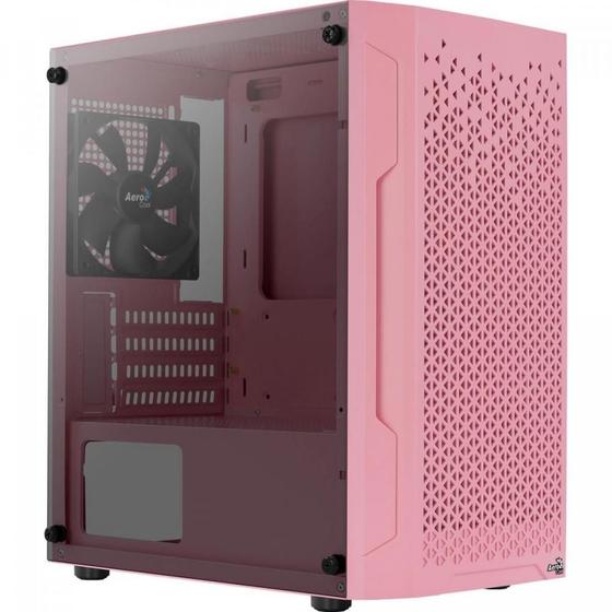 Imagem de Gabinete Gamer Aerocool Trinity Mini Rosa Lateral Vidro