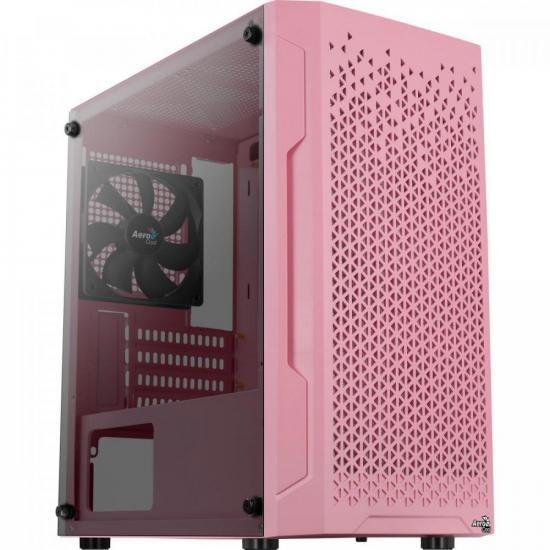 Imagem de Gabinete Gamer Aerocool Trinity Mini Rosa Lateral Vidro