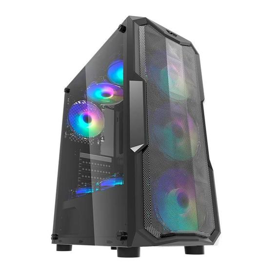 Imagem de Gabinete Gamer Aigo DarkFlash Aquarius Mesh Lateral Acrilico Preto