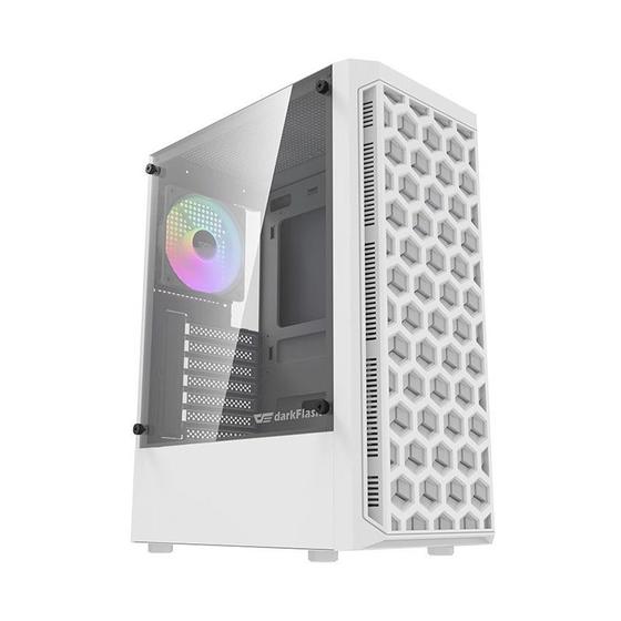 Imagem de Gabinete Gamer Aigo Darkflash DK300, Mid-Tower, Lateral de Vidro, Com 4 Fans, Branco, DK300-WH