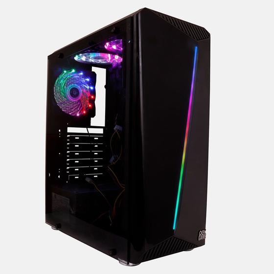 Imagem de Gabinete gamer atx sem fonte shelter 3 cooler preto oex