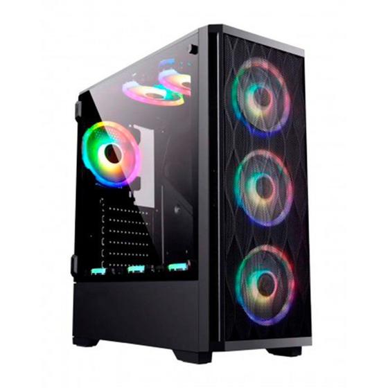 Imagem de Gabinete gamer Bluecase BG-025 Lateral Vidro Temperado (SEM CAIXA) - mATX / ATX e Micro ATX 2 baias de 3,5"/2,5" + 3 de 2,5" Sem Fans/Ventoinhas