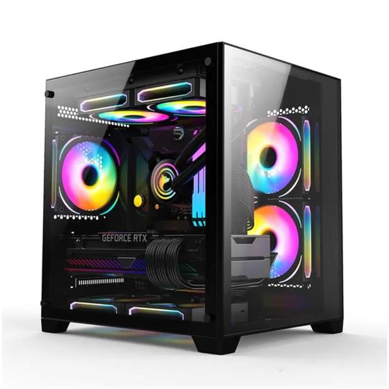 Imagem de Gabinete Gamer BPC-345B - Lateral e Frontal em Vidro - USB 3.0 - 4 Coolers Inclusos - Preto