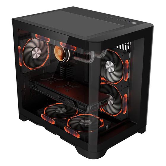 Gabinete Gamer Bpc-canopy-b Mini Preto C/ 5 Cooler Lateral de Vidro Matx Menor preço em Gabinete Gamer Bpc-canopy-b Mini Preto C/ 5 Cooler Lateral de Vidro Matx